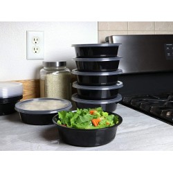 24 Oz. Round Container with Lid (150 Sets) | R-24
