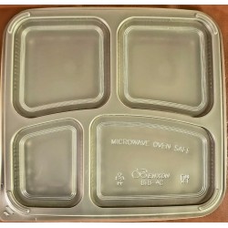 40 Oz. Four Compartment Food Container Lid (300 Pcs) | BTB-4CN-TOP