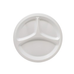 Party Plate White 10" 3-Portion (800 Pcs) | PL-AP10-3C